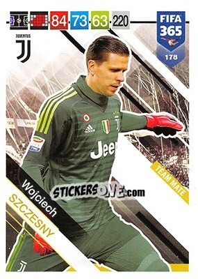 Sticker Wojciech Szczesny - FIFA 365: 2018-2019. Adrenalyn XL n. 178 - Panini