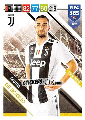 Sticker Mattia De Sciglio - FIFA 365: 2018-2019. Adrenalyn XL n. 182 - Panini