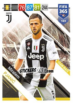 Sticker Miralem Pjanic - FIFA 365: 2018-2019. Adrenalyn XL n. 184 - Panini
