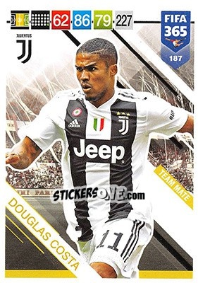 Sticker Douglas Costa - FIFA 365: 2018-2019. Adrenalyn XL n. 187 - Panini