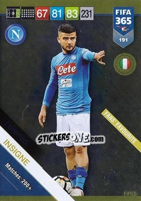 Sticker Lorenzo Insigne - FIFA 365: 2018-2019. Adrenalyn XL n. 191 - Panini