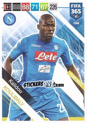 Sticker Kalidou Koulibaly - FIFA 365: 2018-2019. Adrenalyn XL n. 196 - Panini