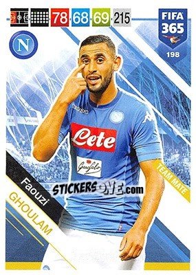 Sticker Faouzi Ghoulam - FIFA 365: 2018-2019. Adrenalyn XL n. 198 - Panini