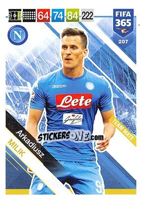 Sticker Arkadiusz Milik - FIFA 365: 2018-2019. Adrenalyn XL n. 207 - Panini