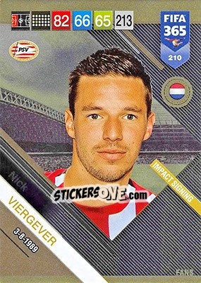 Sticker Nick Viergever - FIFA 365: 2018-2019. Adrenalyn XL n. 210 - Panini