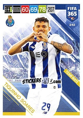 Figurina Tiquinho Soares - FIFA 365: 2018-2019. Adrenalyn XL n. 242 - Panini
