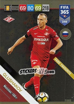 Sticker Denis Glushakov - FIFA 365: 2018-2019. Adrenalyn XL n. 246 - Panini