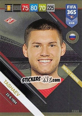 Sticker Aleksandr Tashaev - FIFA 365: 2018-2019. Adrenalyn XL n. 248 - Panini