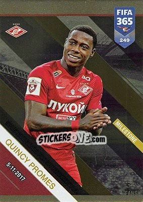 Sticker Quincy Promes - 50 League Goals for Spartak Moskva - FIFA 365: 2018-2019. Adrenalyn XL - Panini