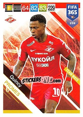 Sticker Quincy Promes - FIFA 365: 2018-2019. Adrenalyn XL n. 259 - Panini