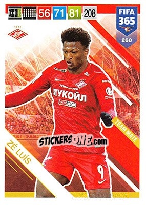 Sticker Zé Luís - FIFA 365: 2018-2019. Adrenalyn XL n. 260 - Panini