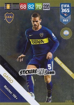 Sticker Fernando Gago - FIFA 365: 2018-2019. Adrenalyn XL n. 263 - Panini