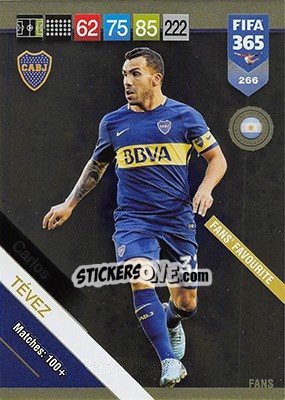 Cromo Carlos Tévez - FIFA 365: 2018-2019. Adrenalyn XL - Panini