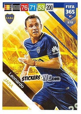 Sticker Leonardo Jara - FIFA 365: 2018-2019. Adrenalyn XL n. 272 - Panini