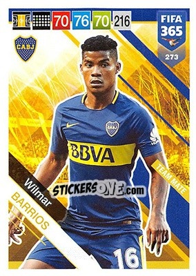 Sticker Wilmar Barrios - FIFA 365: 2018-2019. Adrenalyn XL n. 273 - Panini