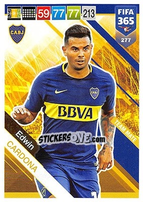 Sticker Edwin Cardona - FIFA 365: 2018-2019. Adrenalyn XL n. 277 - Panini