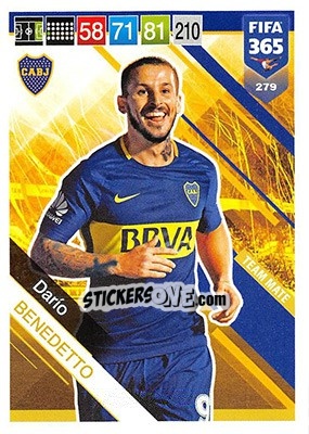 Sticker Darío Benedetto - FIFA 365: 2018-2019. Adrenalyn XL n. 279 - Panini