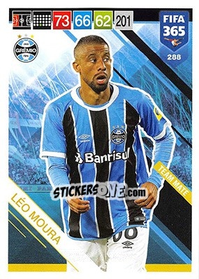 Sticker Léo Moura - FIFA 365: 2018-2019. Adrenalyn XL n. 288 - Panini