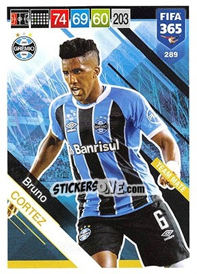 Sticker Bruno Cortez - FIFA 365: 2018-2019. Adrenalyn XL n. 289 - Panini