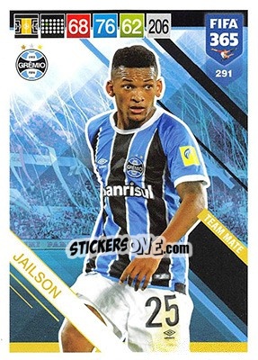Sticker Jailson - FIFA 365: 2018-2019. Adrenalyn XL n. 291 - Panini