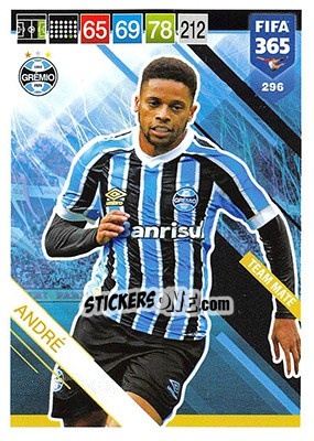 Sticker André - FIFA 365: 2018-2019. Adrenalyn XL n. 296 - Panini
