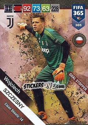 Sticker Wojciech Szczesny - FIFA 365: 2018-2019. Adrenalyn XL n. 305 - Panini