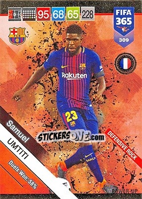 Sticker Samuel Umtiti - FIFA 365: 2018-2019. Adrenalyn XL n. 309 - Panini