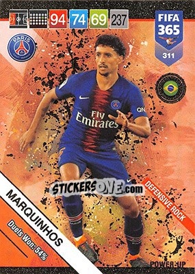 Figurina Marquinhos - FIFA 365: 2018-2019. Adrenalyn XL - Panini