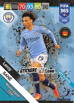 Sticker Leroy Sané - FIFA 365: 2018-2019. Adrenalyn XL n. 316 - Panini