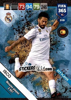 Sticker Isco - FIFA 365: 2018-2019. Adrenalyn XL n. 319 - Panini