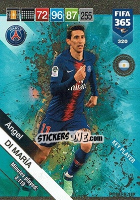 Figurina Ángel Di María - FIFA 365: 2018-2019. Adrenalyn XL - Panini