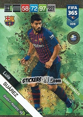 Sticker Luis Suárez - FIFA 365: 2018-2019. Adrenalyn XL n. 326 - Panini