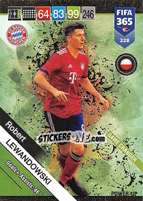 Sticker Robert Lewandowski - FIFA 365: 2018-2019. Adrenalyn XL n. 328 - Panini
