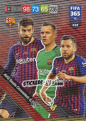 Figurina Gerard Piqué / Marc-André ter Stegen / Jordi Alba - FIFA 365: 2018-2019. Adrenalyn XL - Panini