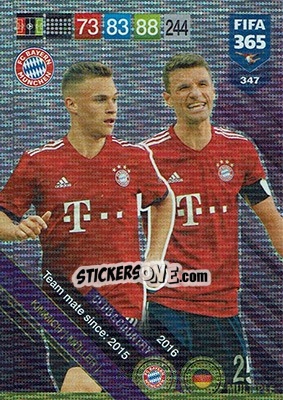 Sticker Joshua Kimmich / Thomas Müller - FIFA 365: 2018-2019. Adrenalyn XL n. 347 - Panini