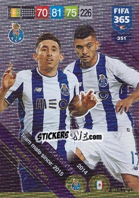 Sticker Héctor Herrera / Jesus Corona - FIFA 365: 2018-2019. Adrenalyn XL n. 351 - Panini
