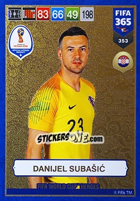 Sticker Danijel Subašic - FIFA 365: 2018-2019. Adrenalyn XL n. 353 - Panini