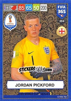 Sticker Jordan Pickford - FIFA 365: 2018-2019. Adrenalyn XL n. 354 - Panini