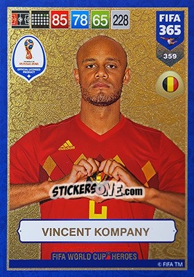 Sticker Vincent Kompany - FIFA 365: 2018-2019. Adrenalyn XL n. 359 - Panini