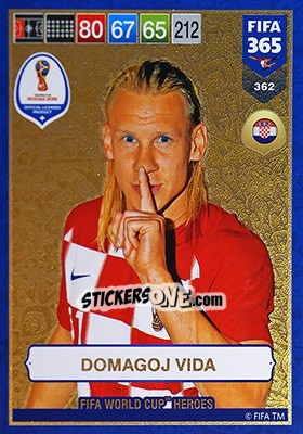 Sticker Domagoj Vida - FIFA 365: 2018-2019. Adrenalyn XL n. 362 - Panini