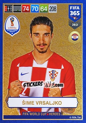 Sticker Šime Vrsaljko - FIFA 365: 2018-2019. Adrenalyn XL n. 363 - Panini