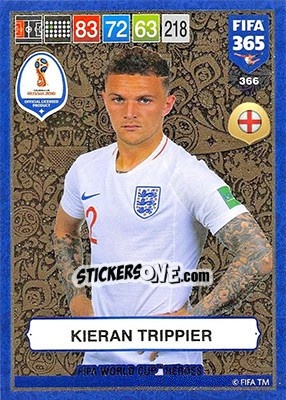 Sticker Kieran Trippier - FIFA 365: 2018-2019. Adrenalyn XL n. 366 - Panini