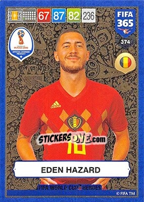 Sticker Eden Hazard - FIFA 365: 2018-2019. Adrenalyn XL n. 374 - Panini