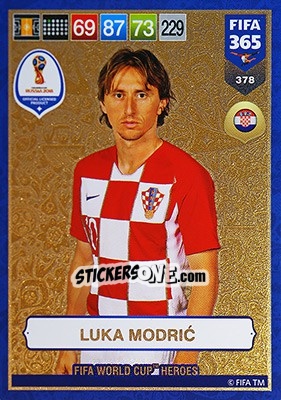 Sticker Luka Modric - FIFA 365: 2018-2019. Adrenalyn XL n. 378 - Panini