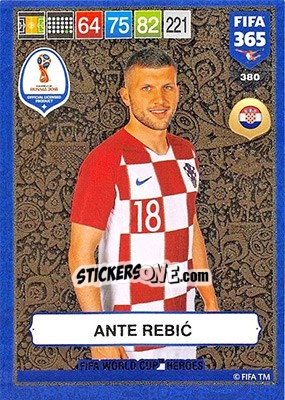 Sticker Ante Rebic - FIFA 365: 2018-2019. Adrenalyn XL n. 380 - Panini