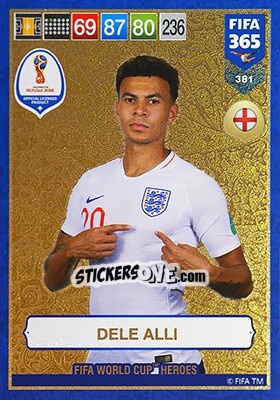 Sticker Dele Alli - FIFA 365: 2018-2019. Adrenalyn XL n. 381 - Panini