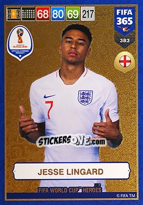 Sticker Jesse Lingard - FIFA 365: 2018-2019. Adrenalyn XL n. 383 - Panini