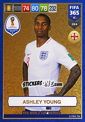 Sticker Ashley Young - FIFA 365: 2018-2019. Adrenalyn XL n. 384 - Panini