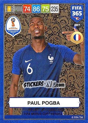 Sticker Paul Pogba - FIFA 365: 2018-2019. Adrenalyn XL - Panini