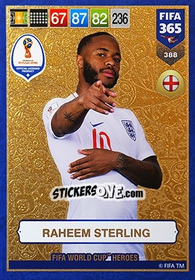 Sticker Raheem Sterling - FIFA 365: 2018-2019. Adrenalyn XL n. 388 - Panini